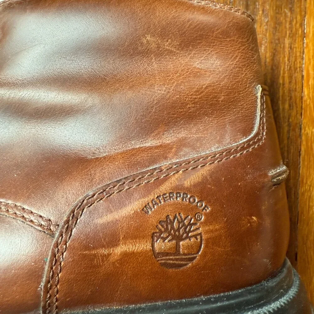 Timberland Sz 10 Tan/Brown Leather Chukka Boots